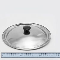Крышка D 26 см из нержавеющей стали для мики /котла/сковороды с ручкой пластик 