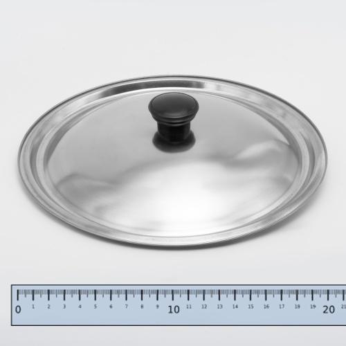 Крышка D 20 см из нержавеющей стали для мики /котла/сковороды с ручкой пластик 