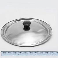 Крышка D 30 см из нержавеющей стали для мики /котла/сковороды с ручкой пластик 