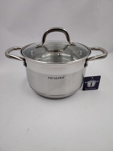Кастрюля 1,9л НЕРЖ VICALINA 6-ти сл/дно.ТРС  фото 2