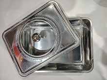 Противень 40*30*7 с крышкой-стекло МАЯР НЕРЖ 8T7H-4030-HG