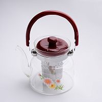 Чайник 850мл заварочный с ситечком из жаропрочного стекла.арт.ВМ-850