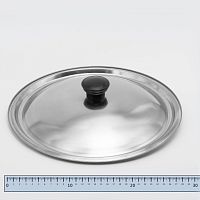 Крышка D 28 см из нержавеющей стали для мики /котла/сковороды с ручкой пластик 