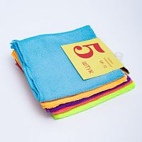 Салфетки из микрофибры 5 шт в упаковке 30*30. DB-27. Код:00-00004616