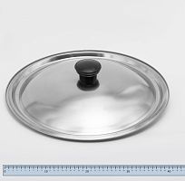 Крышка D 40 см МАЯР из нержавеющей стали для мики /котла/сковороды с ручкой пластик 
